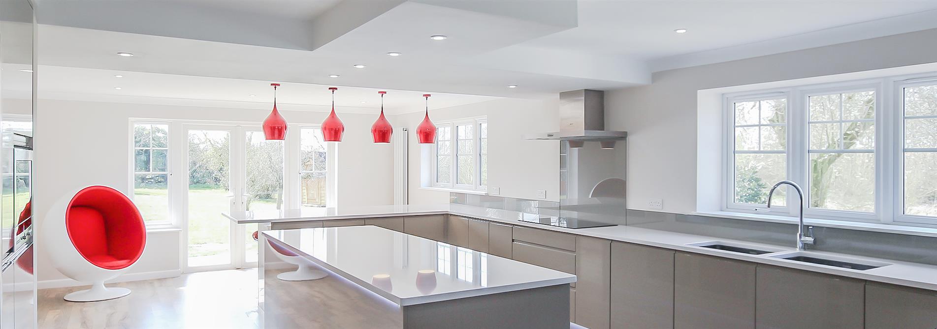 Modern Red Kitchen