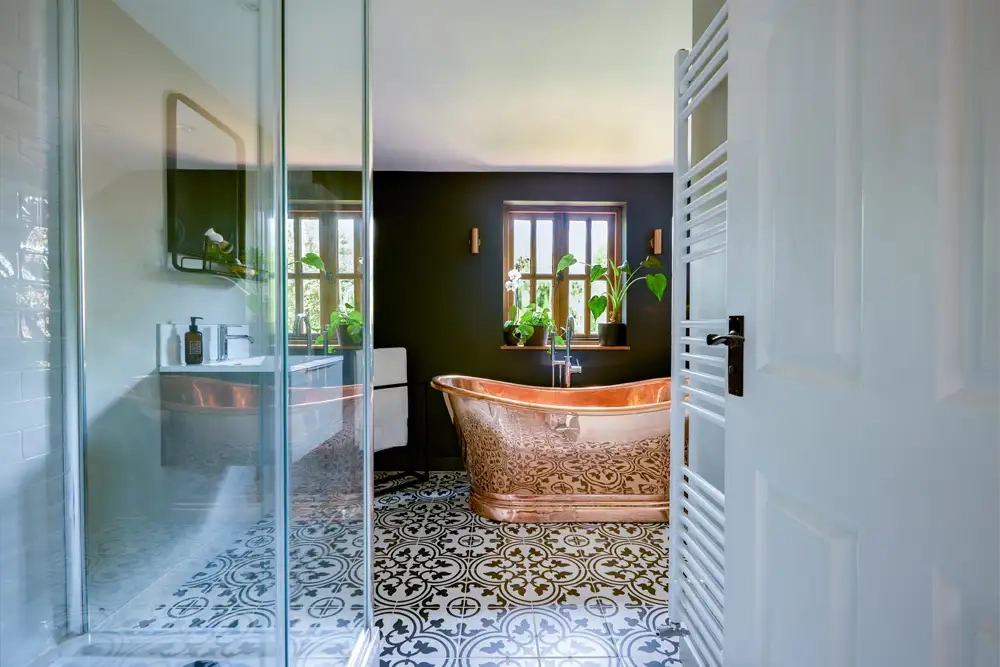 Bathroom with Copper Bath