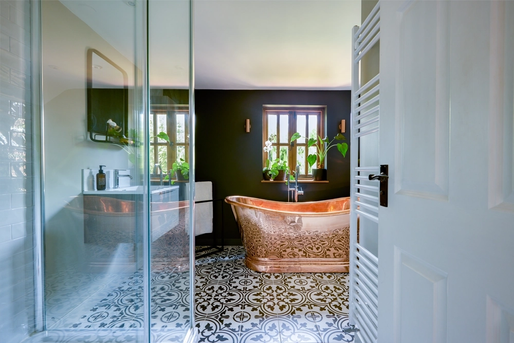 Bathroom with Copper Bath